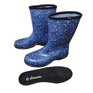 Sloggers Blue Waterproof Rain Garden Boots